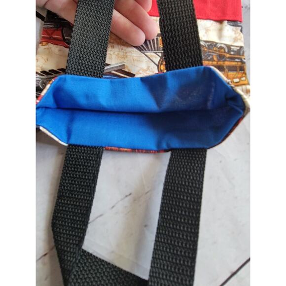 Train Crayon Holder coloring tote bag Handmade Childrens Bag - Picture 8 of 8